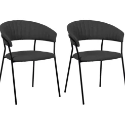 Discount Armlehnstuhl Belle Anthrazit (2/Set) Stühle