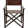 New Armlehnstuhl Twist Leder Braun Stühle