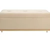 Bank Buttons Storage Beige Klein Sitzbänke