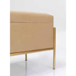 Bank Buttons Storage Beige Klein Sitzbänke