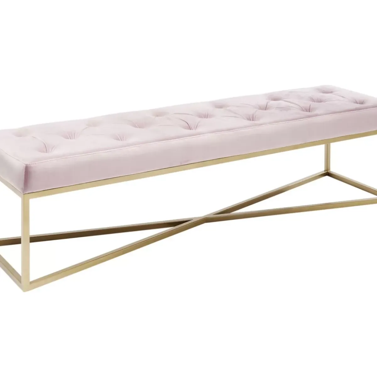 Bank Crossover Rose Messing 150X40Cm Sitzbänke