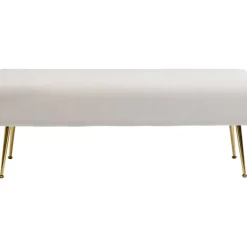 Sale Bank Deria Velvet Creme 110Cm Sitzbänke