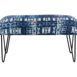 Sale Bank Desna Patchwork Blau 80Cm Sitzbänke