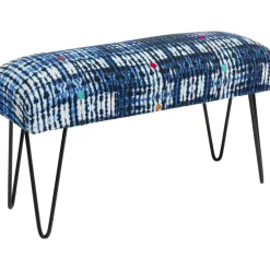 Sale Bank Desna Patchwork Blau 80Cm Sitzbänke
