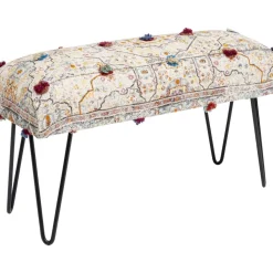 Outlet Bank Desna Patchwork Creme Multi 80Cm Sitzbänke