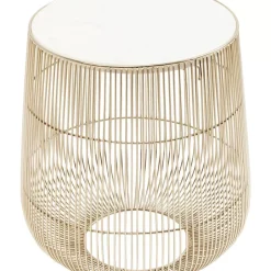 Discount Beistelltisch Beam Weiss Marmor Messing O32Cm Tische