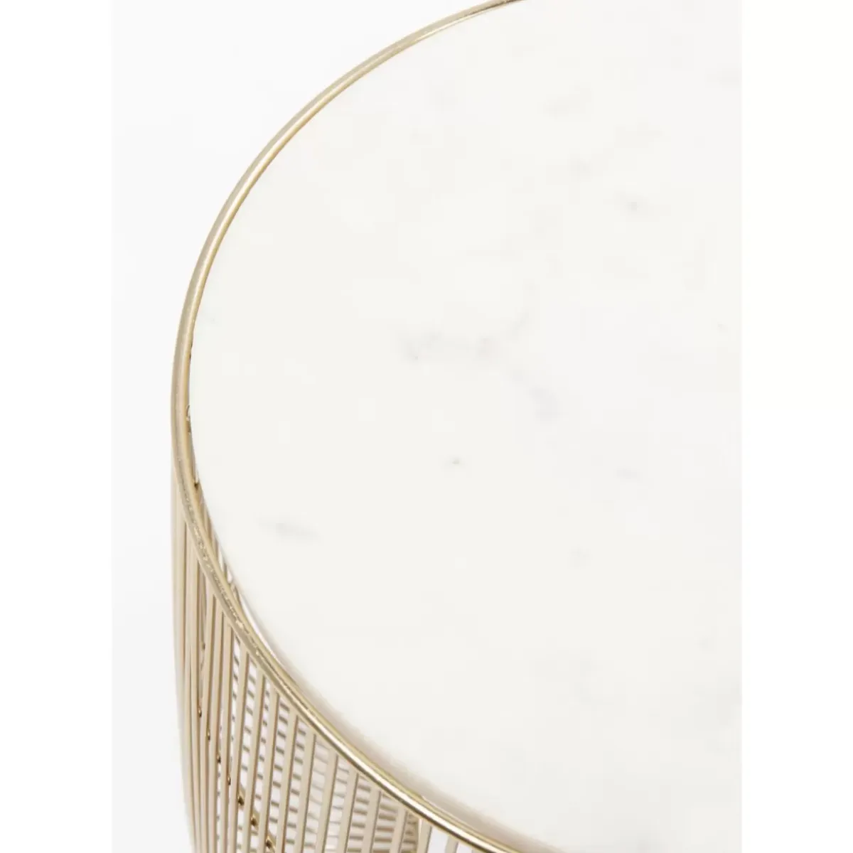 Discount Beistelltisch Beam Weiss Marmor Messing O32Cm Tische
