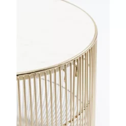 Discount Beistelltisch Beam Weiss Marmor Messing O32Cm Tische