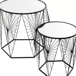 Clearance Beistelltisch Cobweb Schwarz (2/Set) Tische