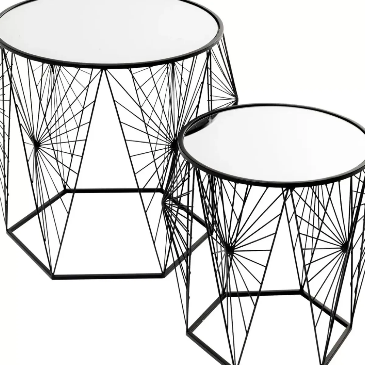 Clearance Beistelltisch Cobweb Schwarz (2/Set) Tische