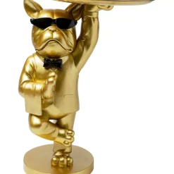 Clearance Beistelltisch Cool Bulldog Tray Gold 34X55Cm Tische
