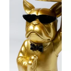 Clearance Beistelltisch Cool Bulldog Tray Gold 34X55Cm Tische