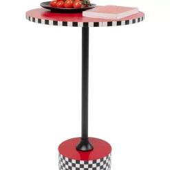Beistelltisch Domero Checkers Rot O40Cm Tische