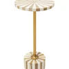 Beistelltisch Domero Cirque Gold Weis O25Cm Tische