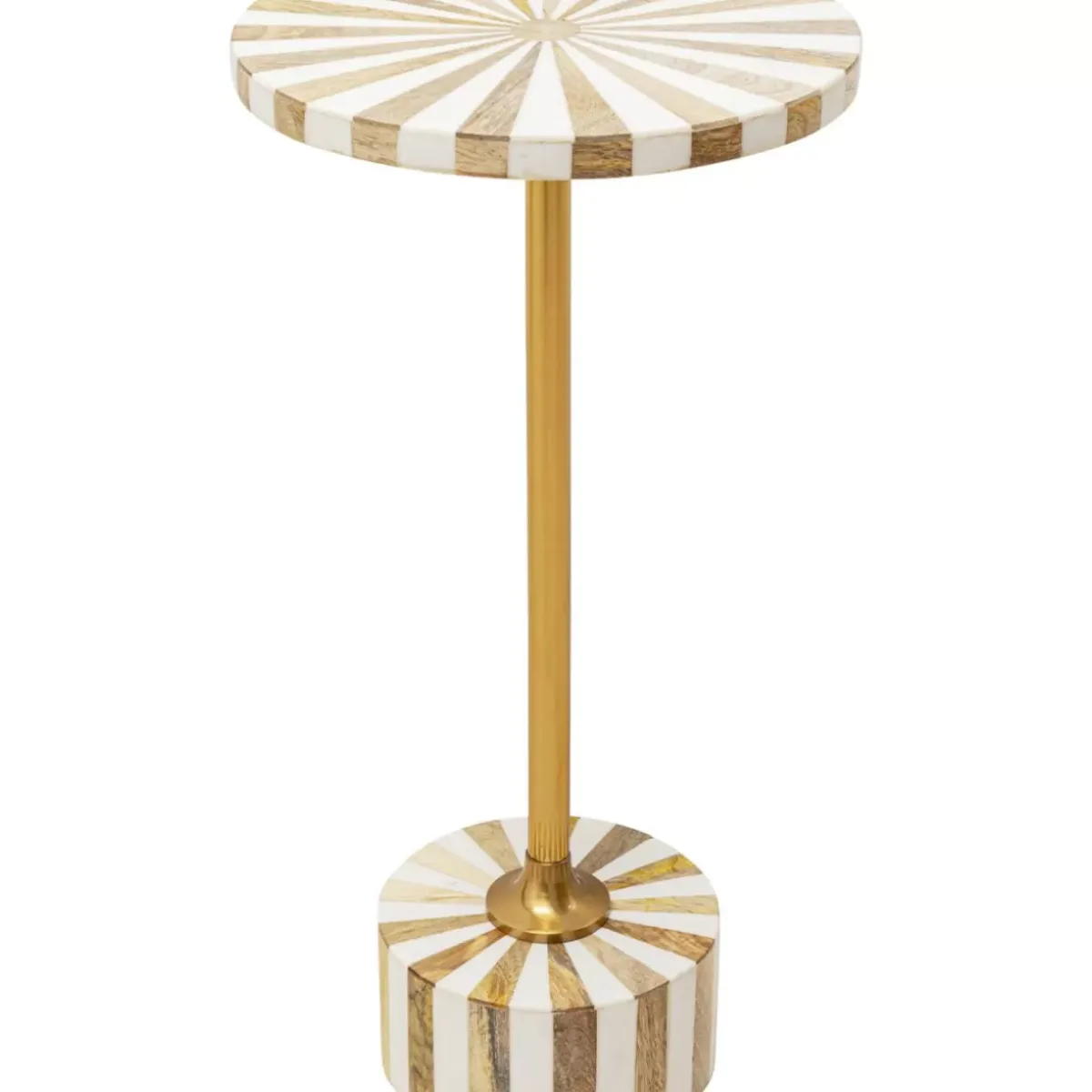 Beistelltisch Domero Cirque Gold Weis O25Cm Tische