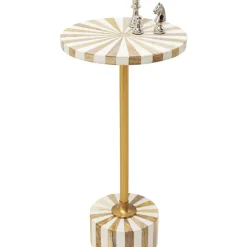 Beistelltisch Domero Cirque Gold Weis O25Cm Tische
