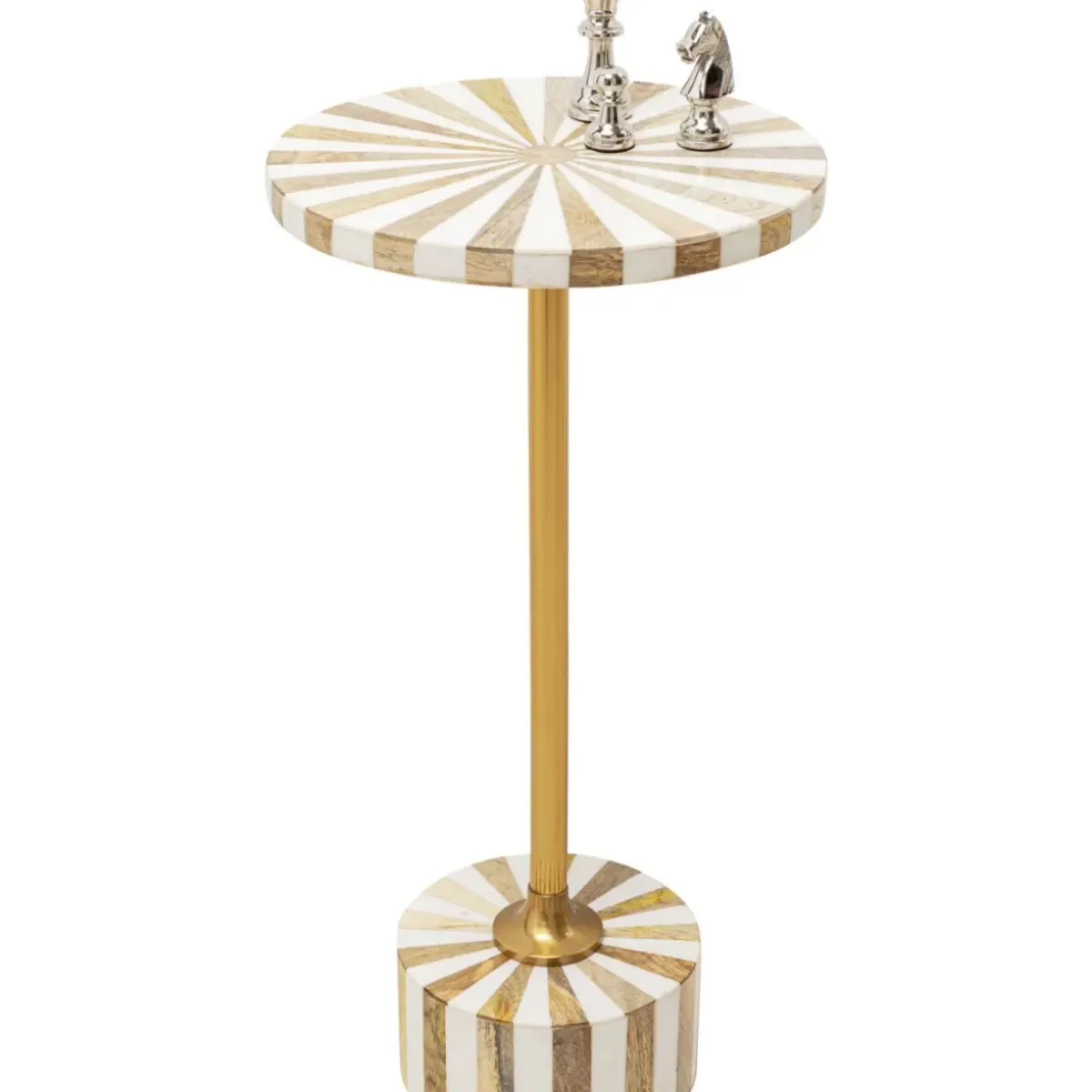 Beistelltisch Domero Cirque Gold Weis O25Cm Tische