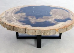 New Beistelltisch Gamma Versteinertes Holz Tische