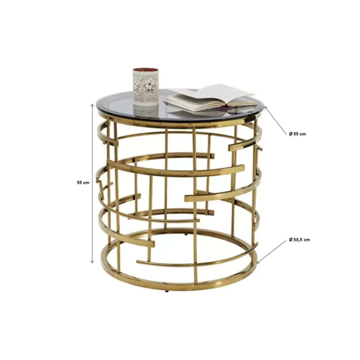 Clearance Beistelltisch Jupiter Gold O55Cm Tische