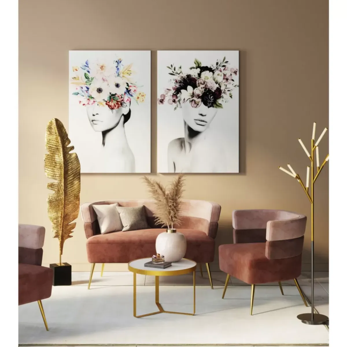 New Beistelltisch Marble Gold O55 Tische