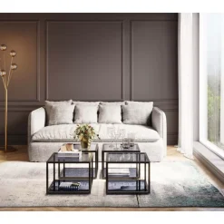 New Beistelltisch Quadro Schwarz 50X50Cm Tische