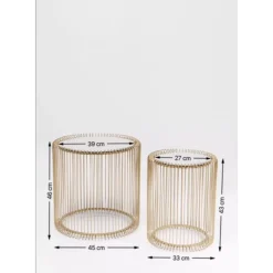 Hot Beistelltisch Wire Messing (2/Set) O44Cm Tische