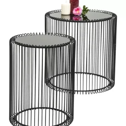 Clearance Beistelltisch Wire Schwarz (2/Set) O44Cm Tische