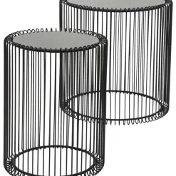 Clearance Beistelltisch Wire Schwarz (2/Set) O44Cm Tische