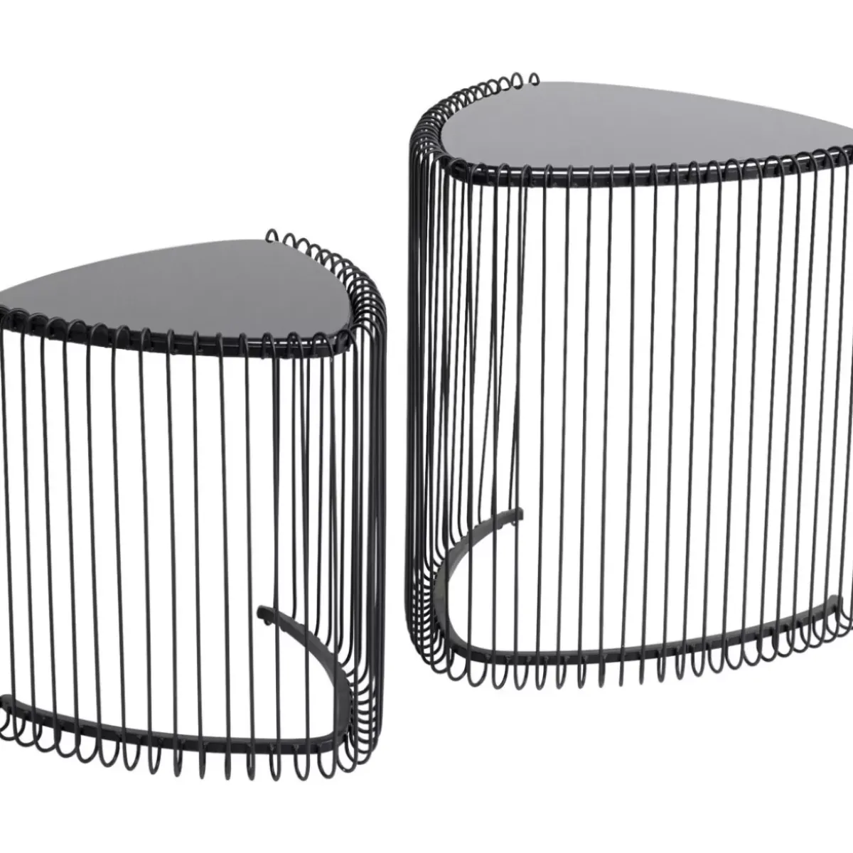 New Beistelltisch Wire Triangle Schwarz (2/Set) Tische
