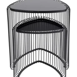 New Beistelltisch Wire Triangle Schwarz (2/Set) Tische