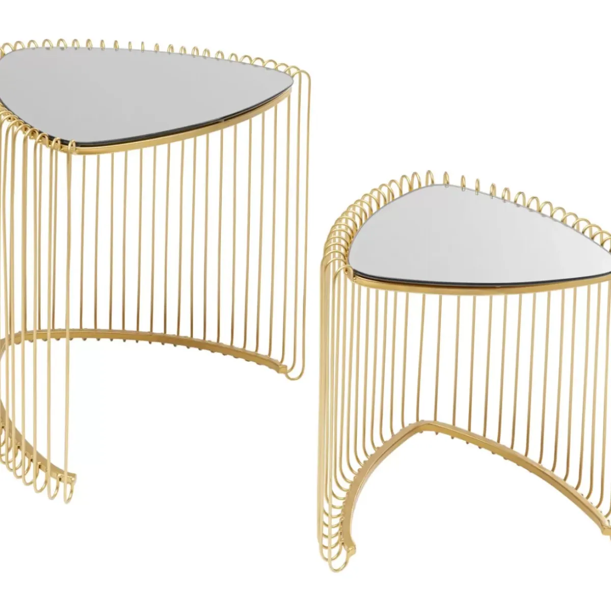 New Beistelltisch Wire Triangle Gold (2/Set) Tische