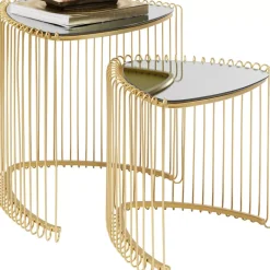 New Beistelltisch Wire Triangle Gold (2/Set) Tische