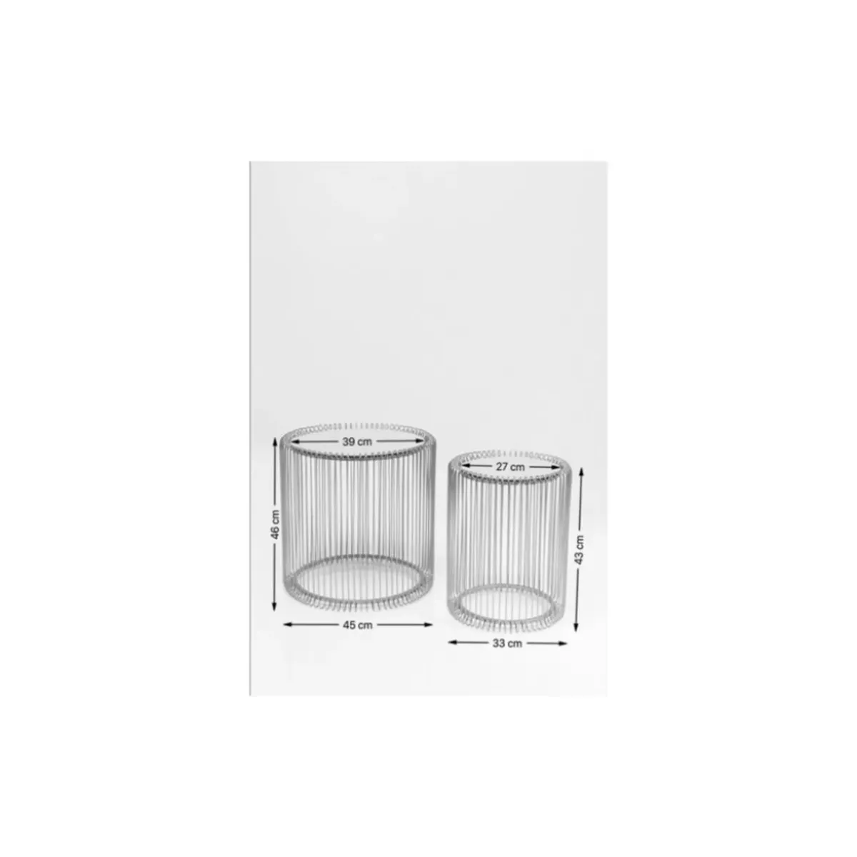 Online Beistelltisch Wire White (2/Set) O44Cm Tische