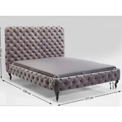 Bett Desire Hoch Silbergrau 160X200 Cm Betten