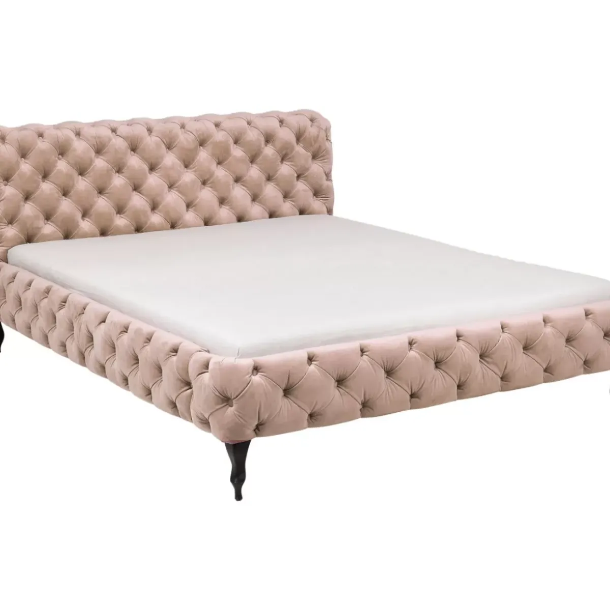 Clearance Bett Desire Velvet Ecru 160X200Cm Betten
