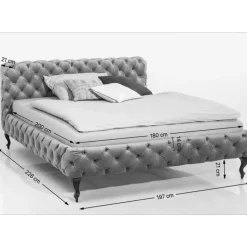 Discount Bett Desire Velvet Ecru 180X200Cm Betten