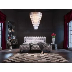 New Bett Desire Velvet Silbergrau 200X200Cm Betten