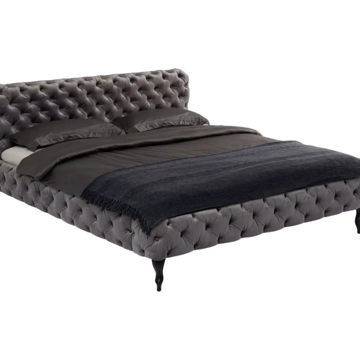 New Bett Desire Velvet Silbergrau 200X200Cm Betten