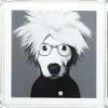 Online Bild Frame Mirror Artist Dog 60X60 Bilder