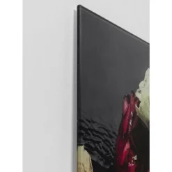 Best Bild Glas Flower Art Lady 80X80Cm Bilder