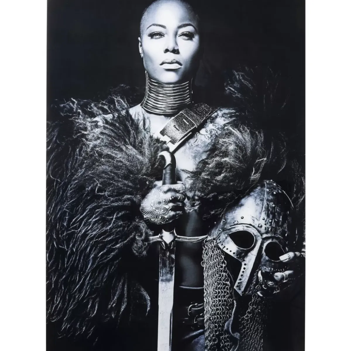 Discount Bild Glas Lady Knight 100X150Cm Bilder