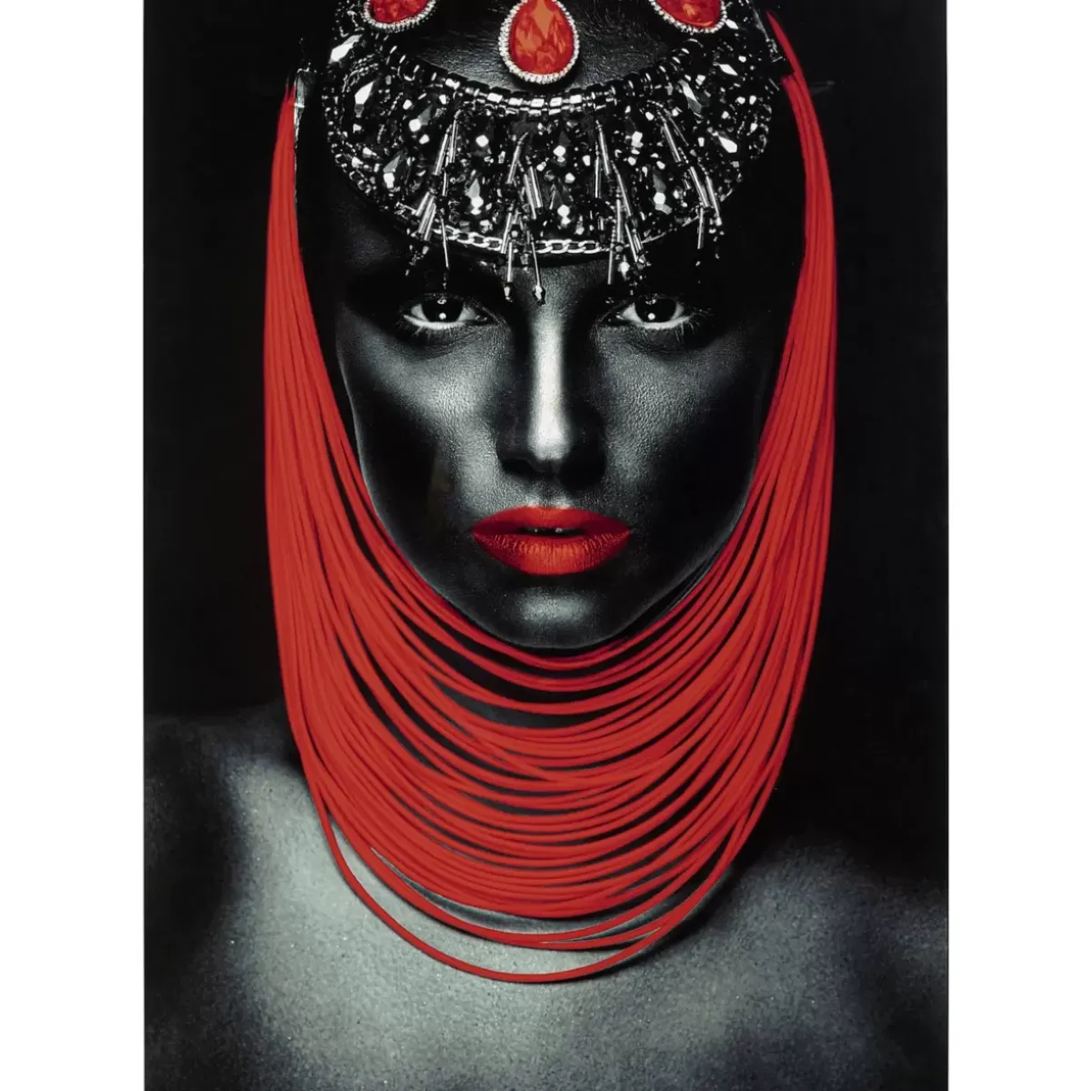 Discount Bild Glas Lady Red Lips 80X120 Bilder