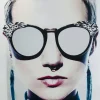 Hot Bild Glas Metallic Girlie 120X120Cm Bilder