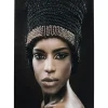 Discount Bild Glas Royal Headdress Face 150X100Cm Bilder