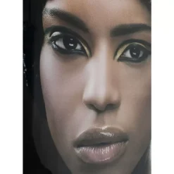 Discount Bild Glas Royal Headdress Face 150X100Cm Bilder