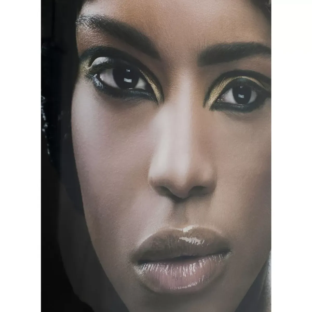 Discount Bild Glas Royal Headdress Face 150X100Cm Bilder