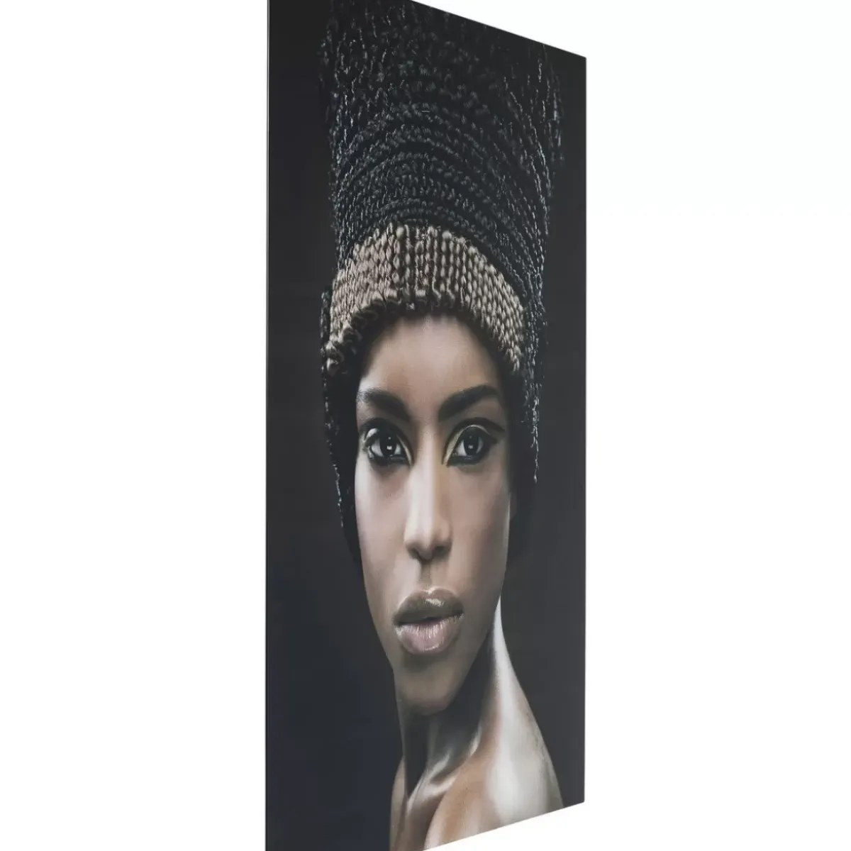 Discount Bild Glas Royal Headdress Face 150X100Cm Bilder