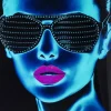 Outlet Bild Glas Tough Girl 120X120Cm Bilder