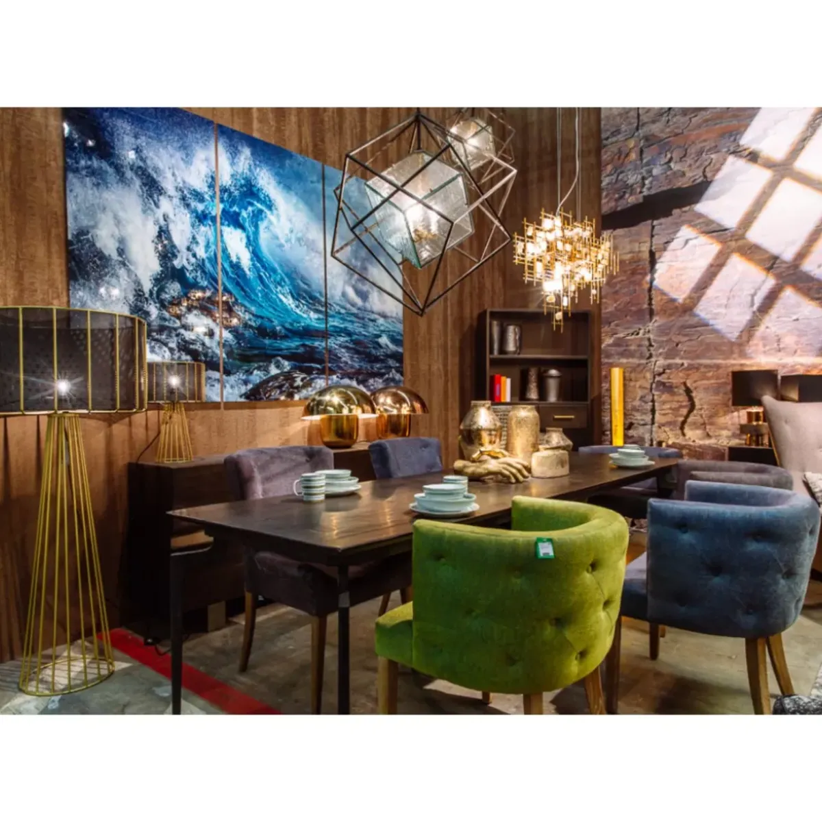Online Bild Glas Triptychon Wave 240X160Cm (3/Set) Bilder