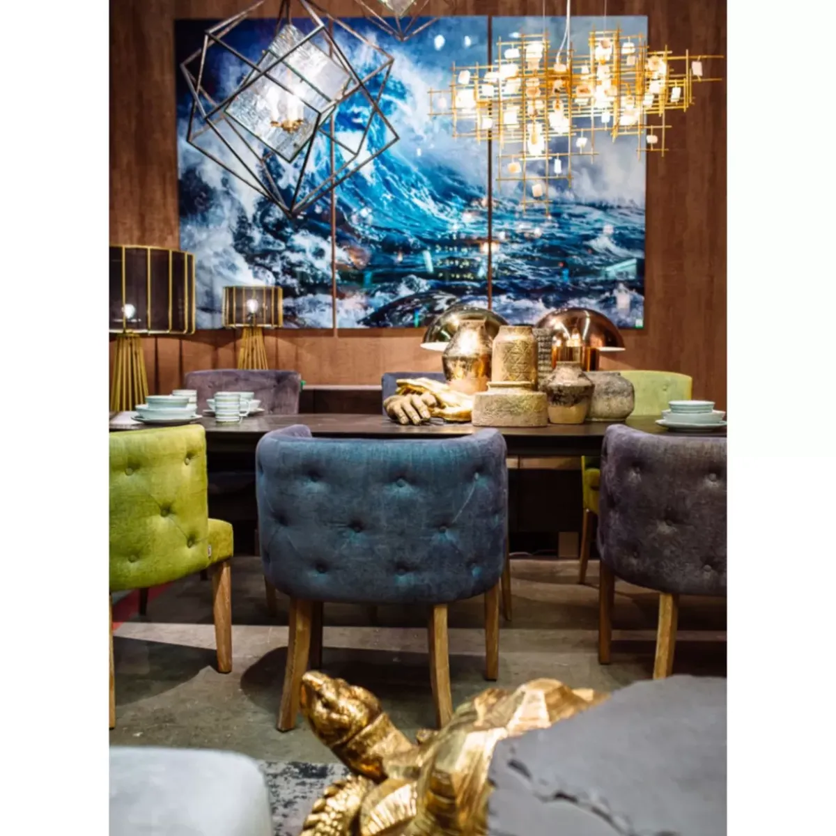 Online Bild Glas Triptychon Wave 240X160Cm (3/Set) Bilder